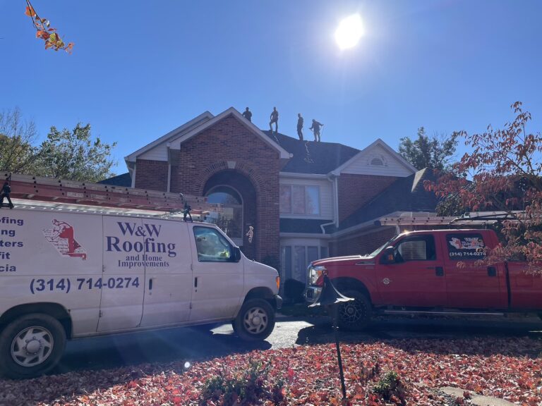 roofing truck at home